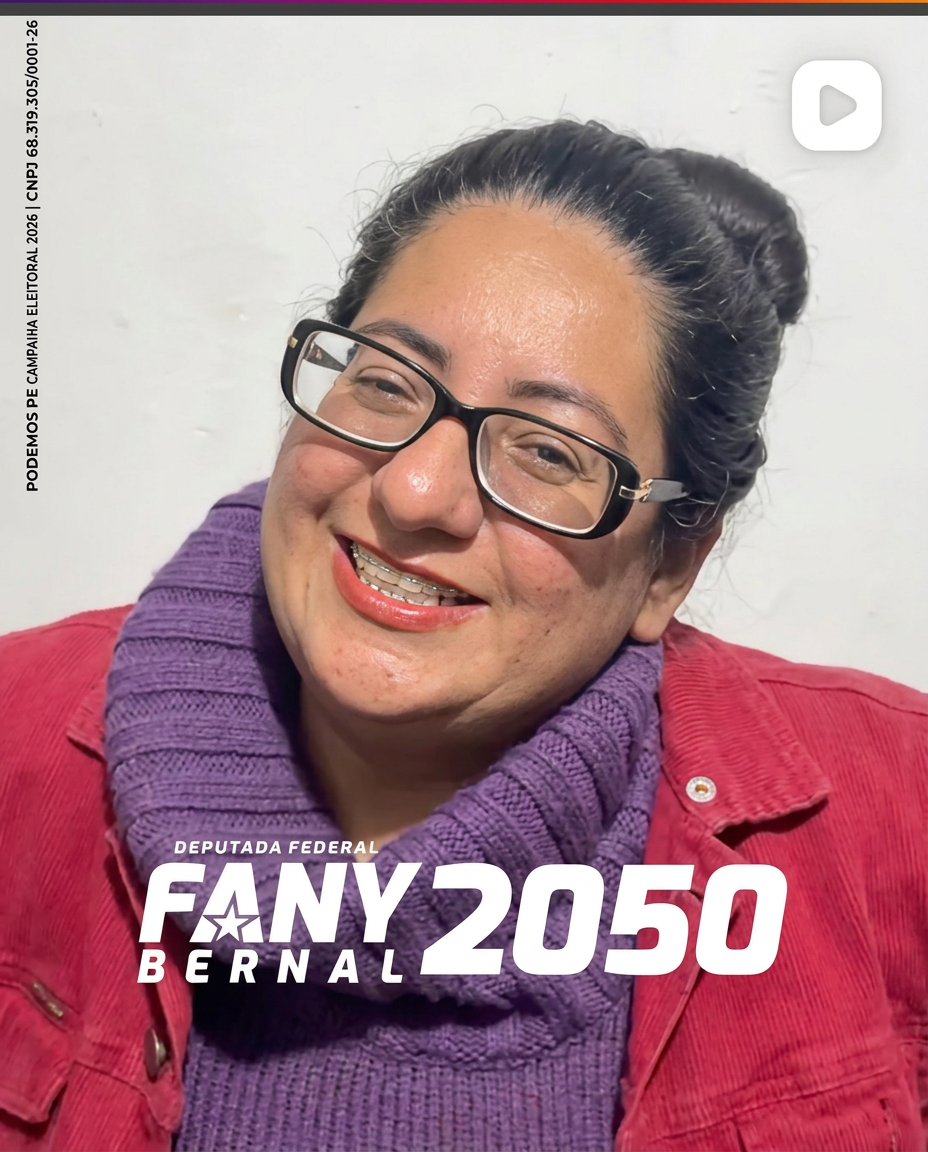 Fany Bernal em material de campanha para Deputada Federal